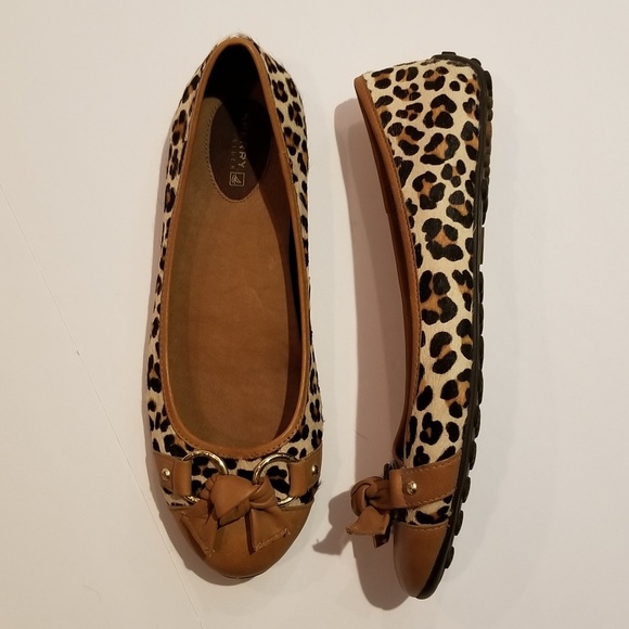 sperry leopard flats